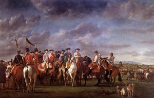 オーストリア皇帝ヨーゼフ2世（1741-1790）1788年バーデン近くのミンケンドルフ収容所にて Martin Quadal（1736-1808）による絵画 1788年ウィーン。Kunsthistorische Museum