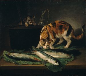 猫と魚 作： Martin Ferdinand Quadal
