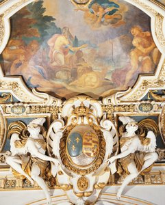 箱舟に入るノアとその家族（フランス・フォンテーヌブロー城の礼拝堂にて 作： Martin Fréminet