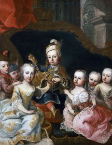 ヨーゼフ2世の幼少時と兄弟の肖像（ウィーン 作： Martin II Mytens or Meytens