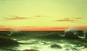 海景：日没、1861 作： Martin Johnson Heade