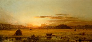 日の出、ホーボーケンメドウズ、c.1875-1885 作： Martin Johnson Heade