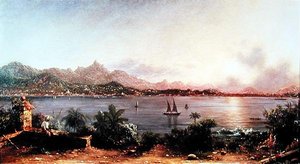 リオデジャネイロの港（油彩・キャンバス 作： Martin Johnson Heade