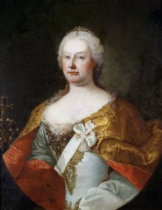 オーストリアの皇后マリア・テレジアの肖像 (オーストリアの皇后マリア・テレジアの肖像) - Martin van Meytens (1695-1770) による絵画、キャンバスに油彩、1750 年頃、オランダの芸術