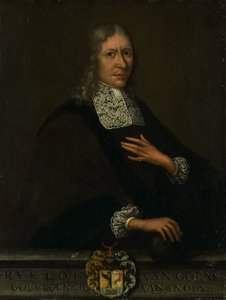 オランダ東インド会社総督リックロフ・ヴァン・ゴーエンスの肖像 作： Martin Palin (copy after)