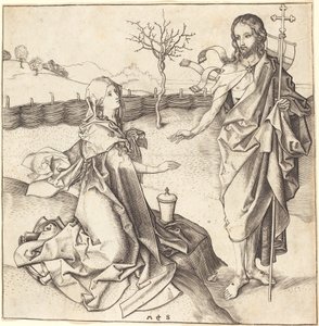 マグダラのマリアに現れたキリスト 作： Martin Schongauer