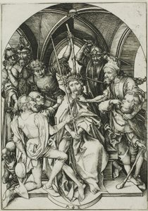 『受難』より「いばらの冠をかぶったキリスト」 作： Martin Schongauer