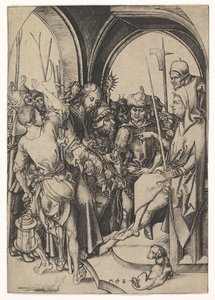 アンナの前のキリスト、ca。 1435-1491。 作： Martin Schongauer