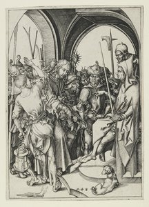 アンナスの前のキリスト、15世紀後半 作： Martin Schongauer