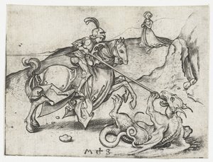 聖ジョージとドラゴン 作： Martin Schongauer