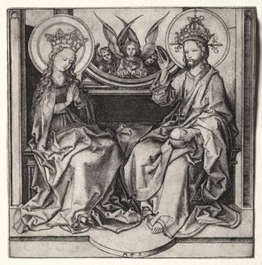 父なる神と天使を従えた聖母の即位 作： Martin Schongauer