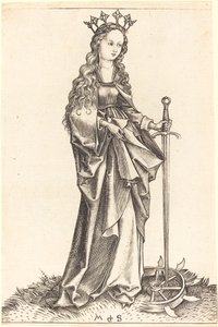 アレクサンドリアの聖カタリナ 作： Martin Schongauer
