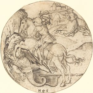 セントジョージとドラゴン 作： Martin Schongauer