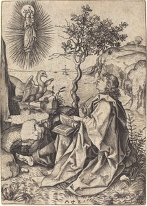 パトモス島の聖ヨハネ 作： Martin Schongauer