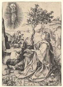 パトモス島のセントジョン1435-1491。 作： Martin Schongauer
