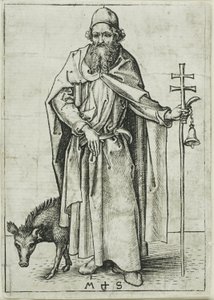 聖アンソニー、使徒より 作： Martin Schongauer