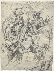 1400年代、悪魔に苦しめられた聖アントニウス。