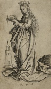 聖バーバラ 作： Martin Schongauer