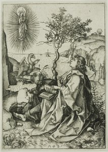 パトモス島の伝道者聖ヨハネ 作： Martin Schongauer