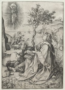 パトモス島の伝道者聖ヨハネ。 作： Martin Schongauer