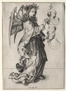 受胎告知の天使。 作： Martin Schongauer