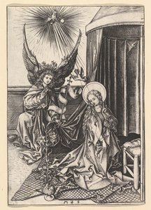 受胎告知、ca。 1435-1491。 作： Martin Schongauer