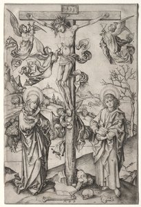 4人の天使のはりつけ。 作： Martin Schongauer