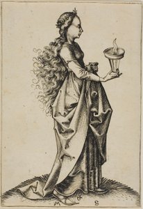 第五の賢処女 作： Martin Schongauer