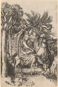 エジプトへの逃避 作： Martin Schongauer