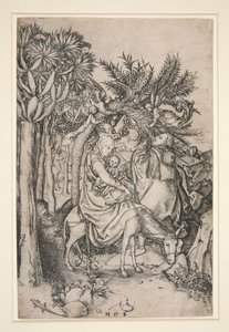 エジプトへの逃避 作： Martin Schongauer