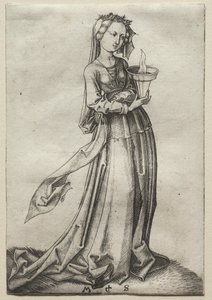 4番目の賢明な聖母。 作： Martin Schongauer