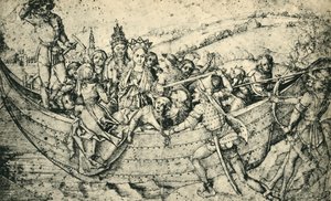 聖ウルスラの殉教とその仲間、c1450、1943年。 作： Martin Schongauer
