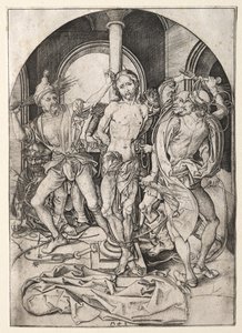 イエス・キリストの受難：鞭打ち。 作： Martin Schongauer