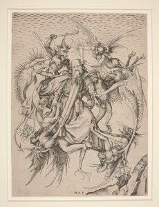 聖アントニウスの苦難 作： Martin Schongauer