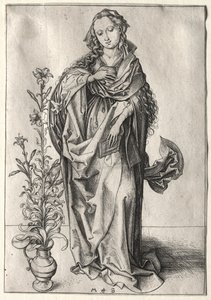 受胎告知の聖母 作： Martin Schongauer