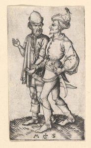 2人のトルコ人1435-1491。 作： Martin Schongauer