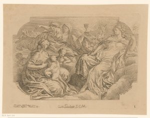 三神徳の女性化身 Sacrestia di Solimena の天井画 (シリーズ タイトル) 作： Martin Speer