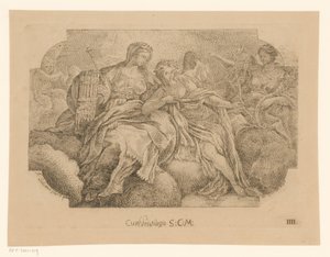 平和、正義、豊かさを象徴する女性 Sacrestia di Solimena の天井画 (シリーズ タイトル) 作： Martin Speer