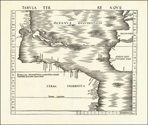 マルティン・ヴァルトゼーミュラーによる1513年提督地図 作： マーティン・ヴァルトゼーミュラー