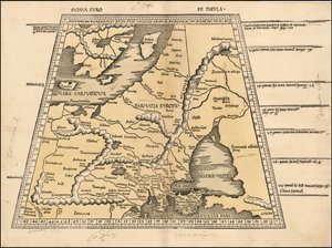 マルティン・ヴァルトゼーミュラーによる1513年のバルト海、スカンジナビア、ポーランド、東ヨーロッパの地図 作： マーティン・ヴァルトゼーミュラー