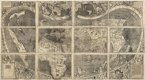 世界地図Universalis Cosmographia、1507 作： Martin Waldseemuller