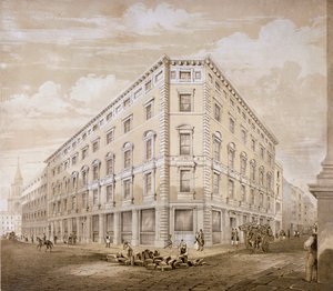 グレシャム・ストリート、シティ・オブ・ロンドン、1840年。 作： Martin and Hood