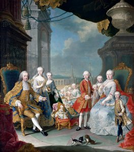 オーストリアのマリアテレジアとフランシスコ1世と子供たち 作： Martin van Meytens the Younger