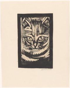 猫の肖像画 作： Martinus Brons (signed by artist)