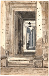 パラッツォ マッシモ アレ コロンヌ。 ロム 1835 作： Martinus Rørbye
