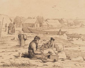 システッドのストランドガーデン。 1830年 作： Martinus Rørbye
