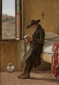若い聖職者の読書 作： Martinus Rørbye