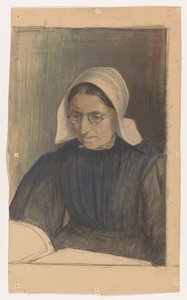 グーイーズの伝統衣装を着た女性の読書 作： Martinus van Regteren Altena