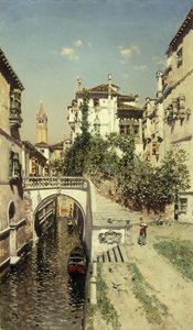 ヴェネツィアの運河の風景 作： Martín Rico y Ortega