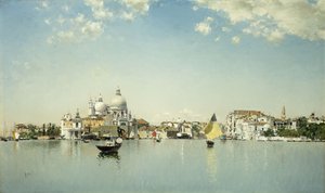 サンタマリアデッラサルーテに向かっているヴェネツィアの眺め 作： Martín Rico y Ortega